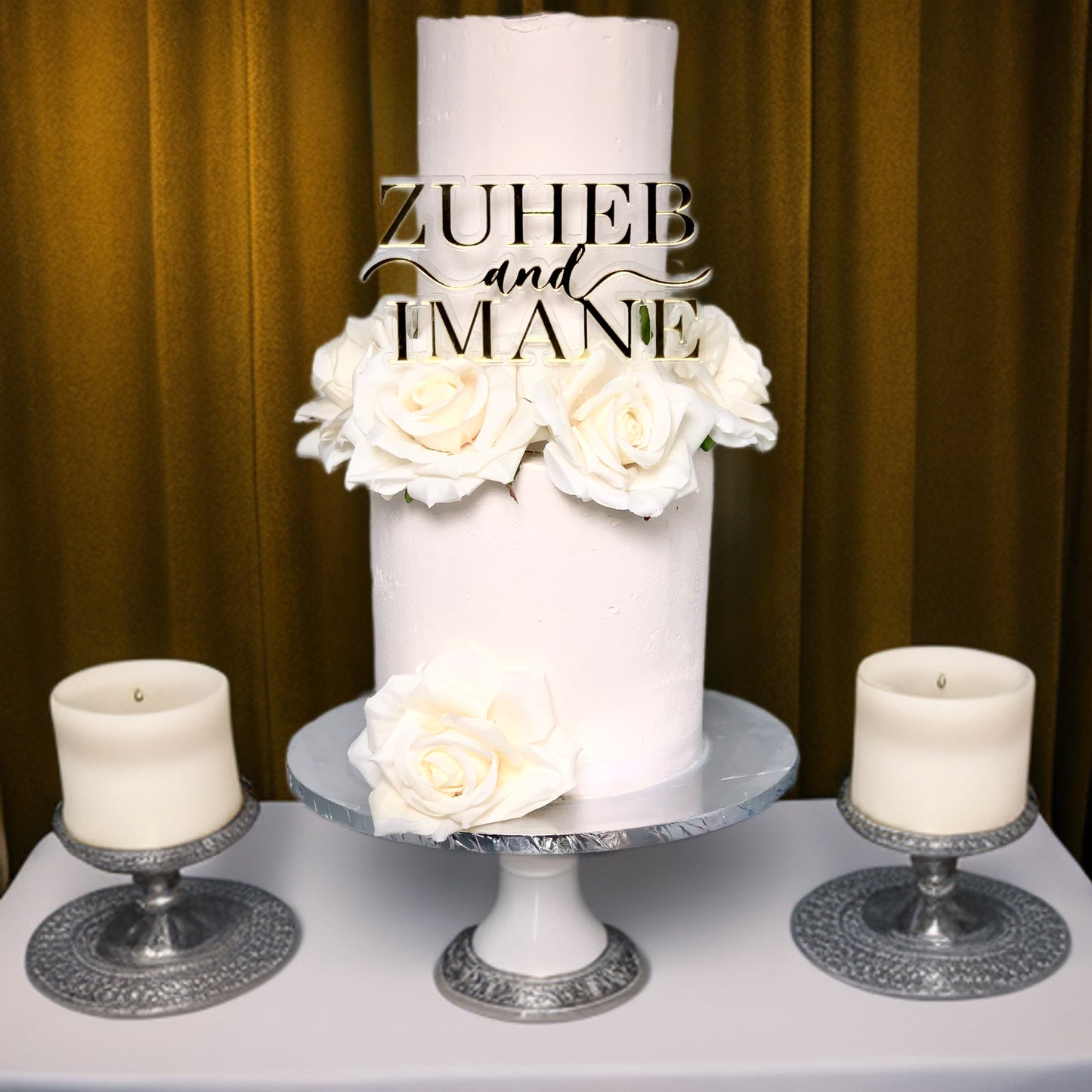2 Tier Wedding cake
