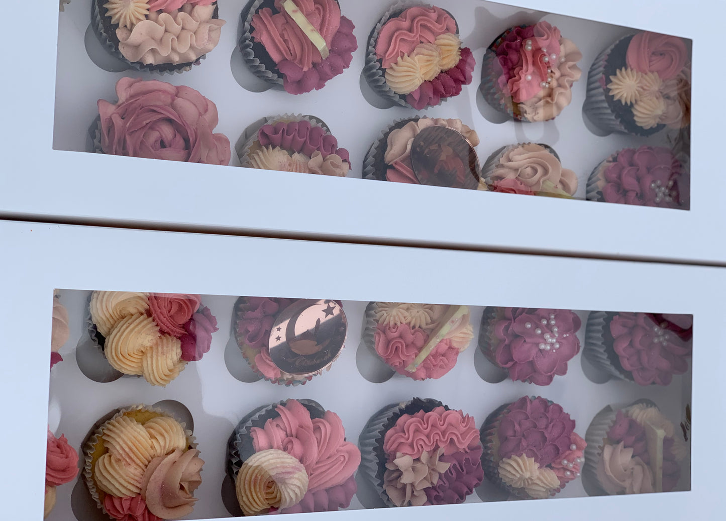 Eid Mubarak (X10) Box Of 12 Premium Cup Cakes (toppers included) Eid Mubarak