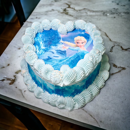 Froz3n heart birthday cake