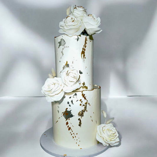 2 tier wedding cake