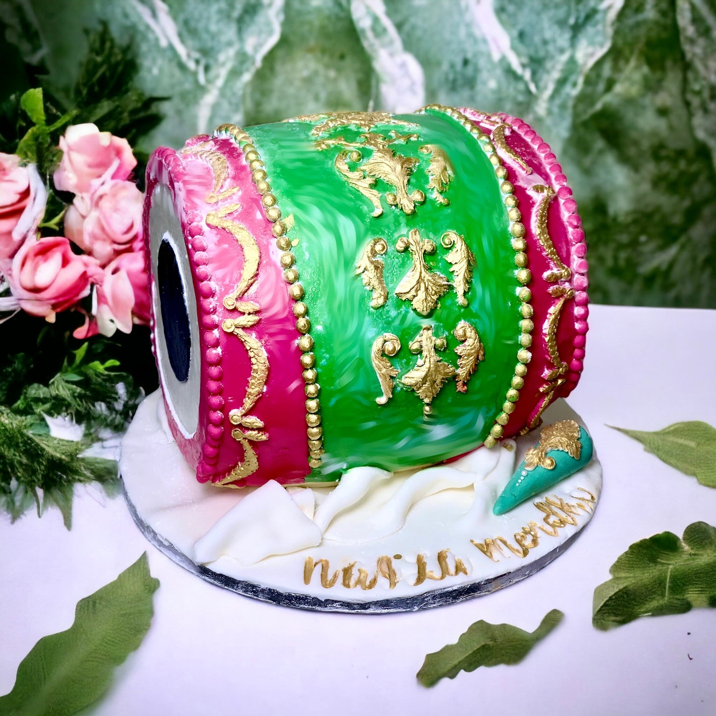 (1) Dholki cake (mehndi)