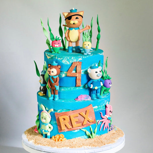 Kids 2 Tier Octonauts Birthday Cake